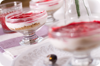 raspberry Chambord cheesecakes