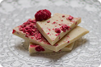 White chocolate and raspberry